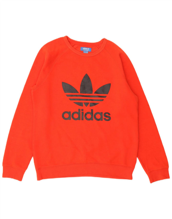 ADIDAS Sweat-shirt graphique pour homme en coton rouge moyen