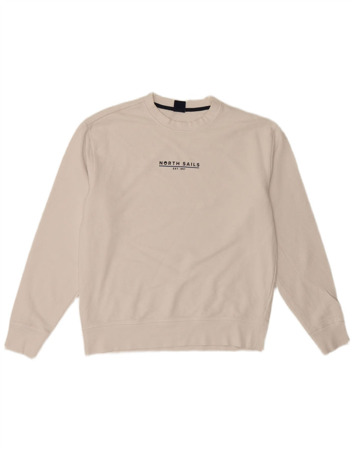 North Sails Sweat-shirt graphique pour homme Petit coton blanc