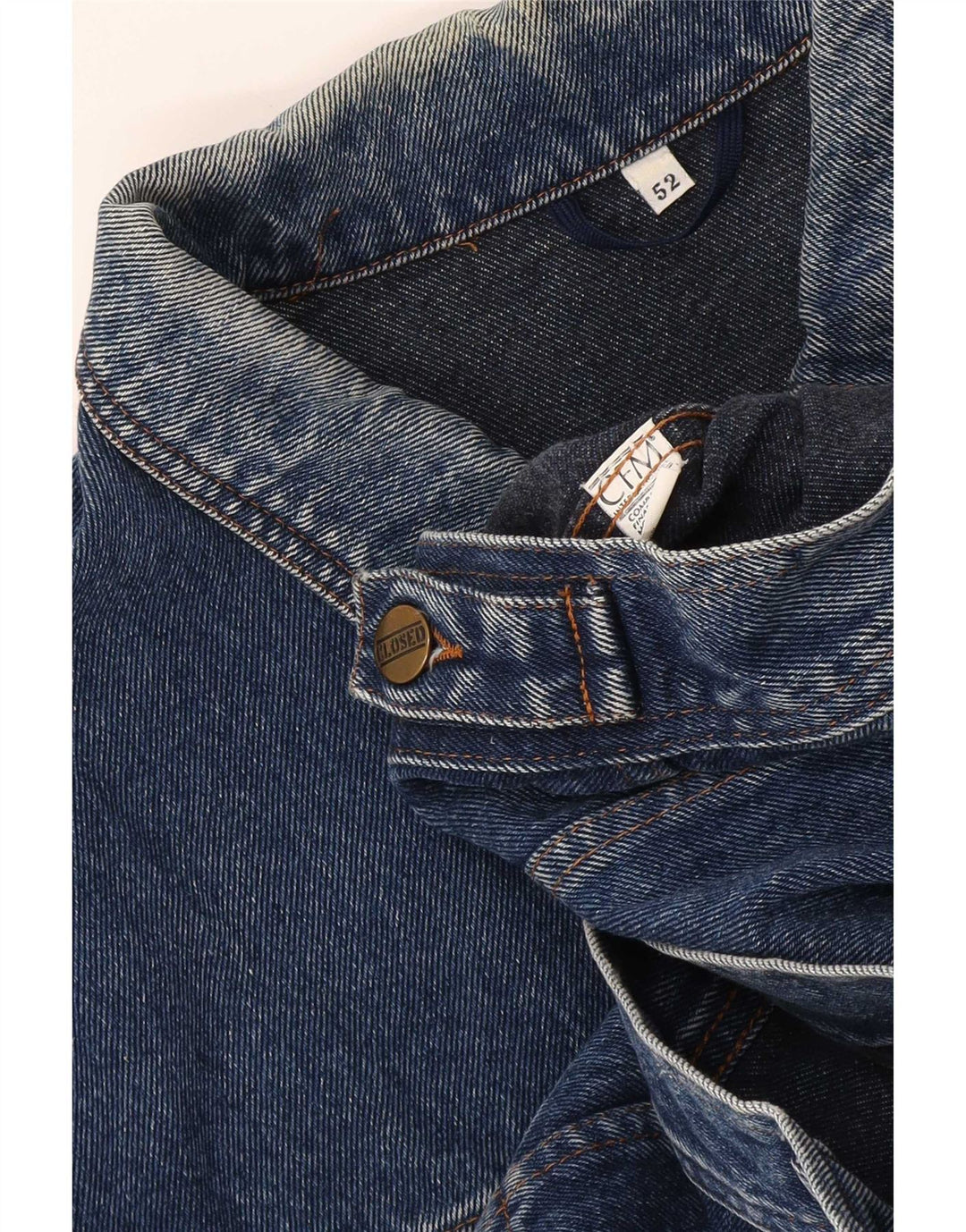 veste en denim homme vintage IT 52 XL coton bleu