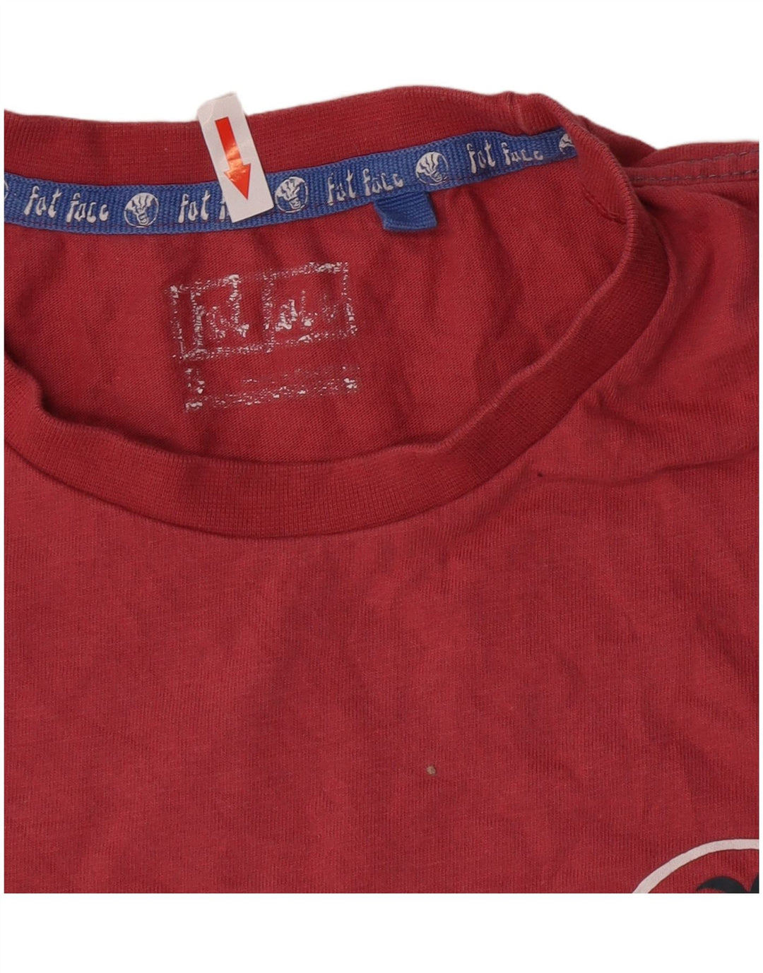Fat Face T-Shirt Graphique Homme Petit Haut Rose Coton Plage