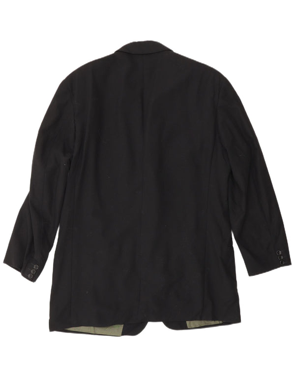 Hugo Boss Veste blazer à 3 boutons pour homme UK 40 Large Bleu marine en laine