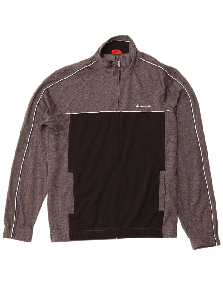 CHAMPION Veste de Survêtement Homme Grand Gris Colorblock Polyester