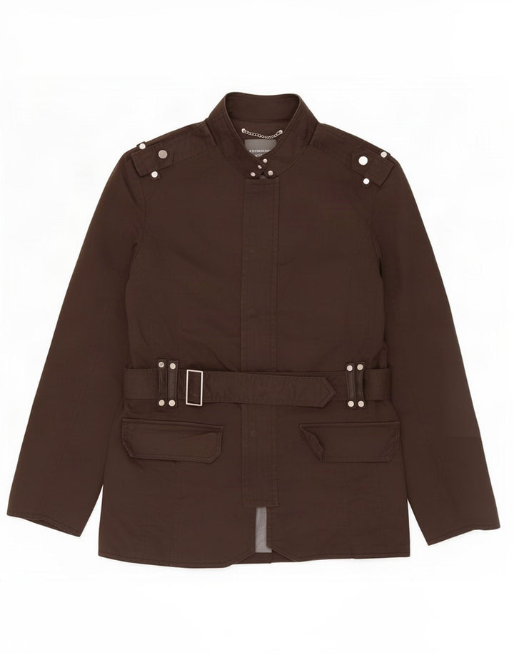 Zara Veste Militaire Homme UK 38 Coton Marron Moyen