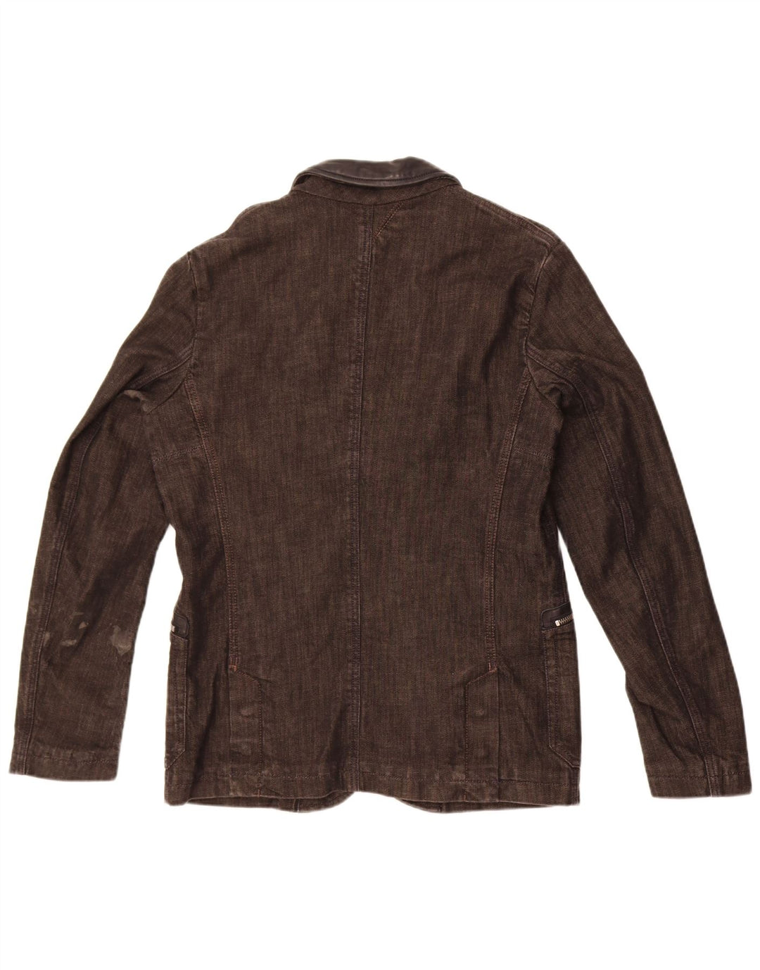 Diesel Veste blazer en jean à 3 boutons pour homme UK 38 Coton moucheté noir moyen