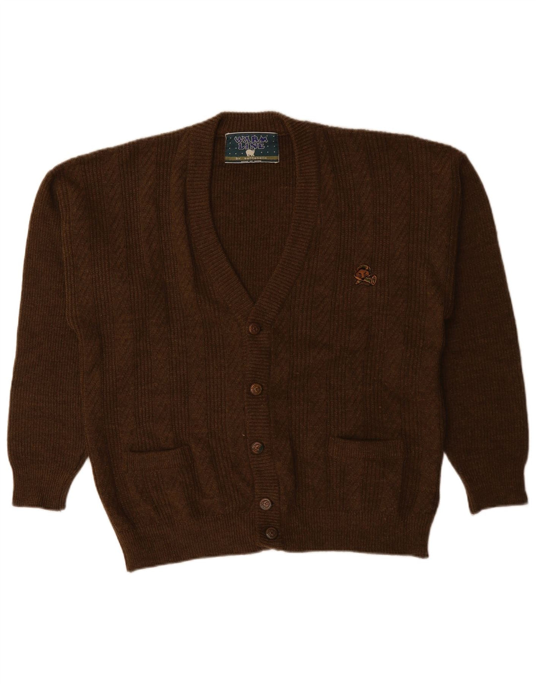 Settebello Cardigan Homme Pull XL Marron Laine
