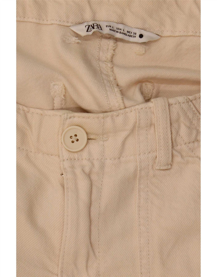Zara Femme Jean Droit Large W30 L27 Beige