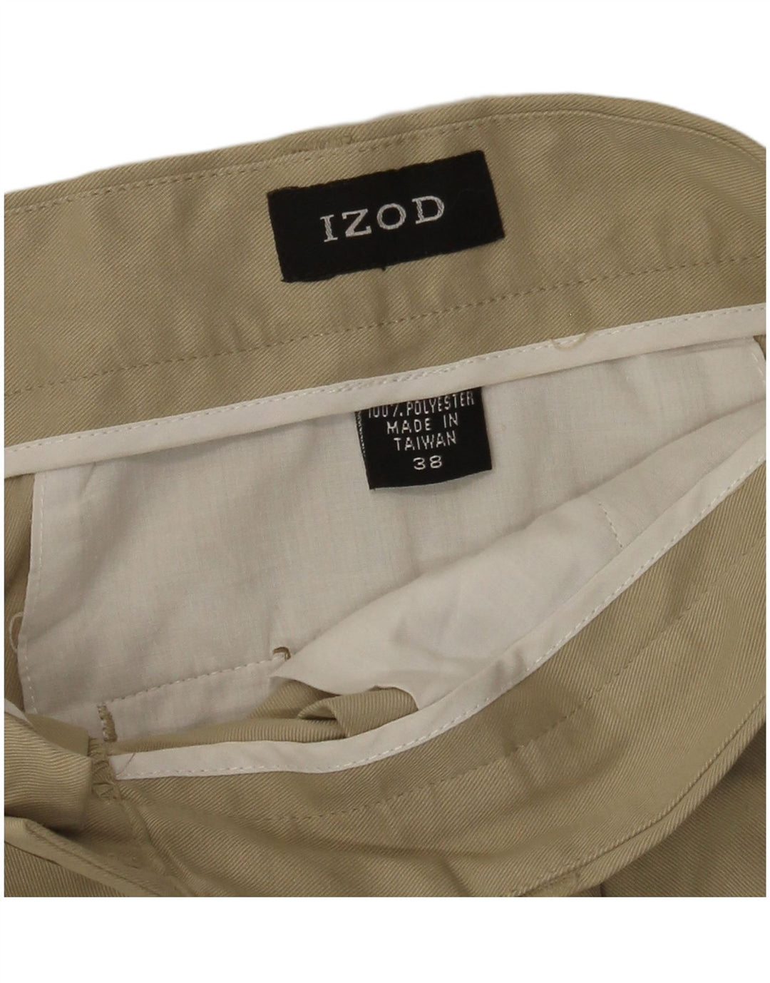 Izod Short Chino Homme W38 XL Beige Polyester