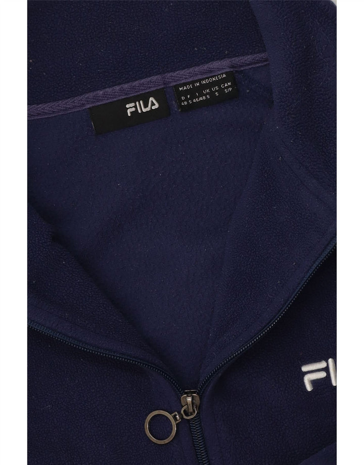FILA Veste Polaire Homme UK 36 Small Bleu Marine Polyester