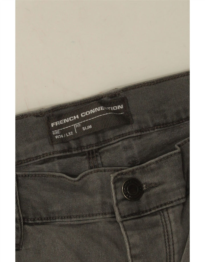 French Connection Jean Slim Homme W36 L32 Gris Coton