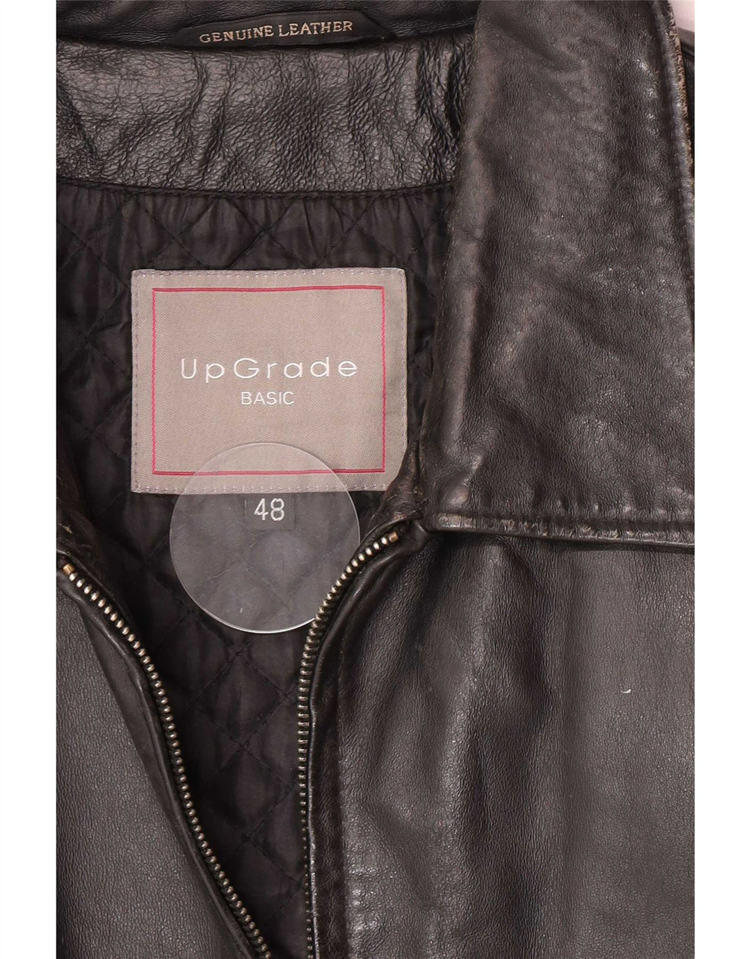 veste en cuir homme vintage IT 48 Medium Noir