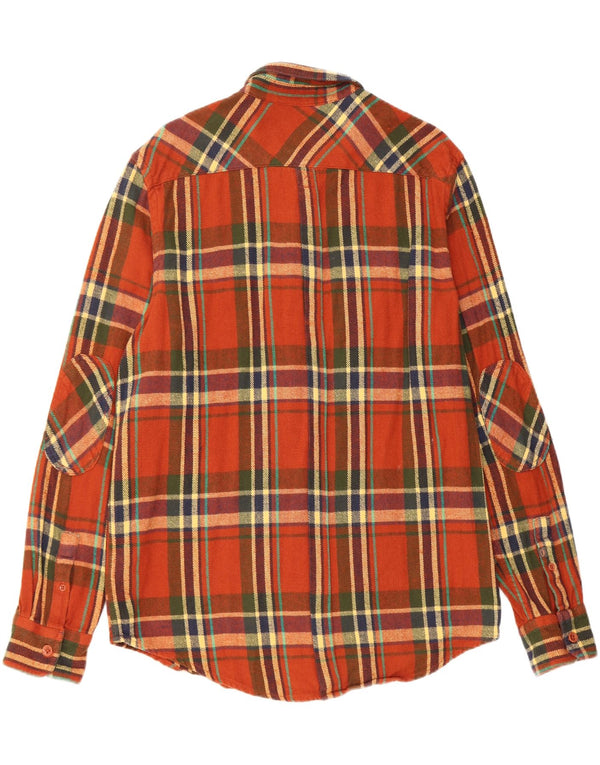 Ben Sherman Chemise en flanelle pour homme 2XL en coton à carreaux marron