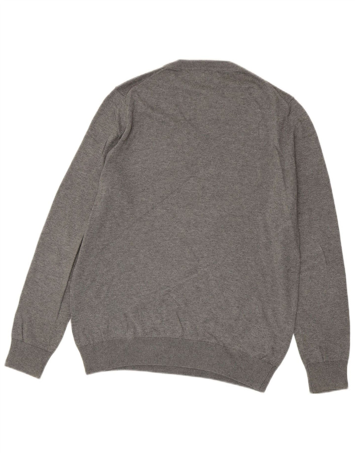 NAUTICA Pull col V pour homme en coton gris Taille S
