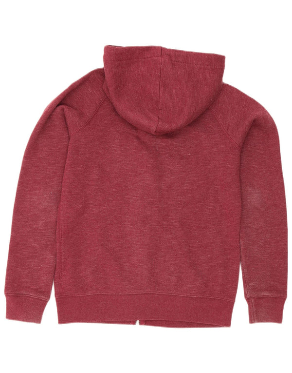 Jack Wills Pull à capuche zippé pour femme UK 10 Petit coton bordeaux