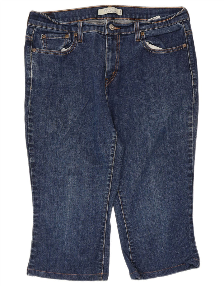 LEVI'S Short en jean 515 pour femme US 12 Large W34 Bleu Coton