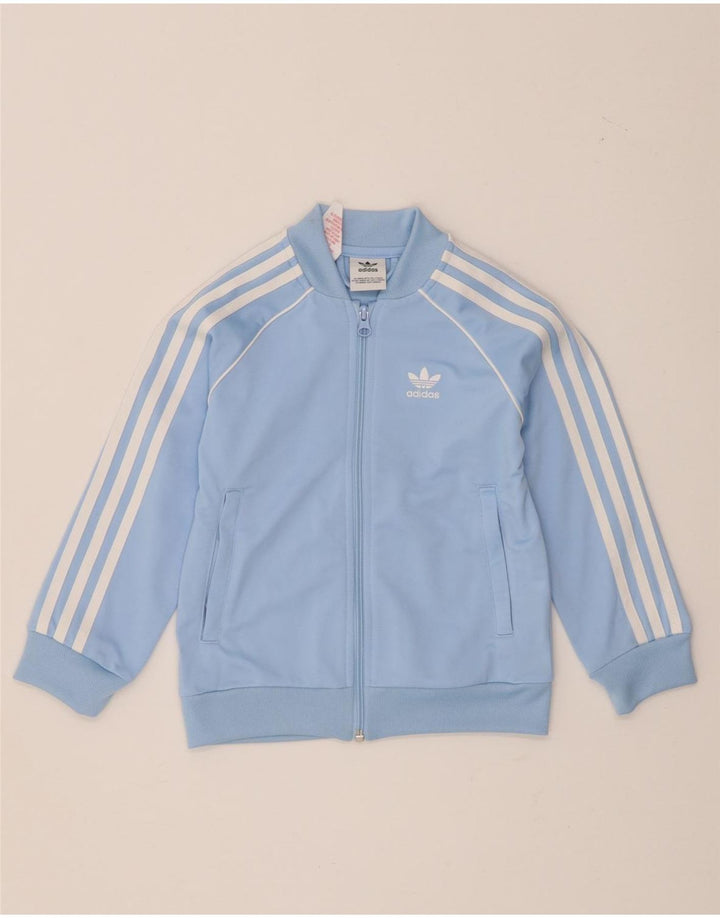 Veste de survêtement Adidas Garçon 5-6 ans Bleu Polyester