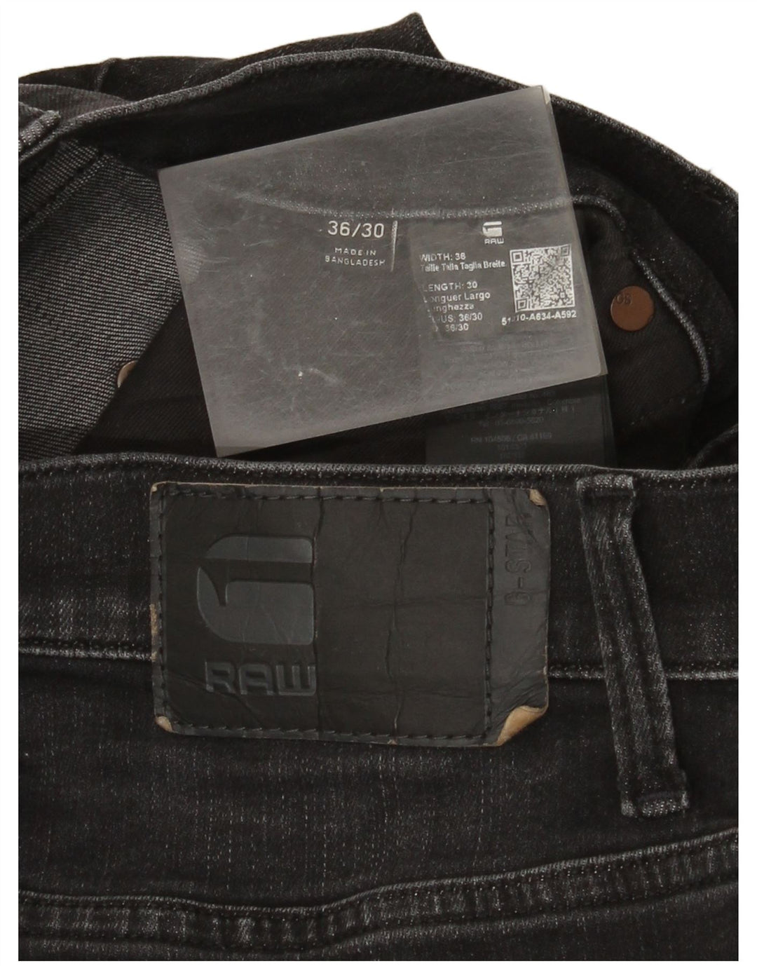 G-Star Jean Slim Homme W36 L30 Noir Coton