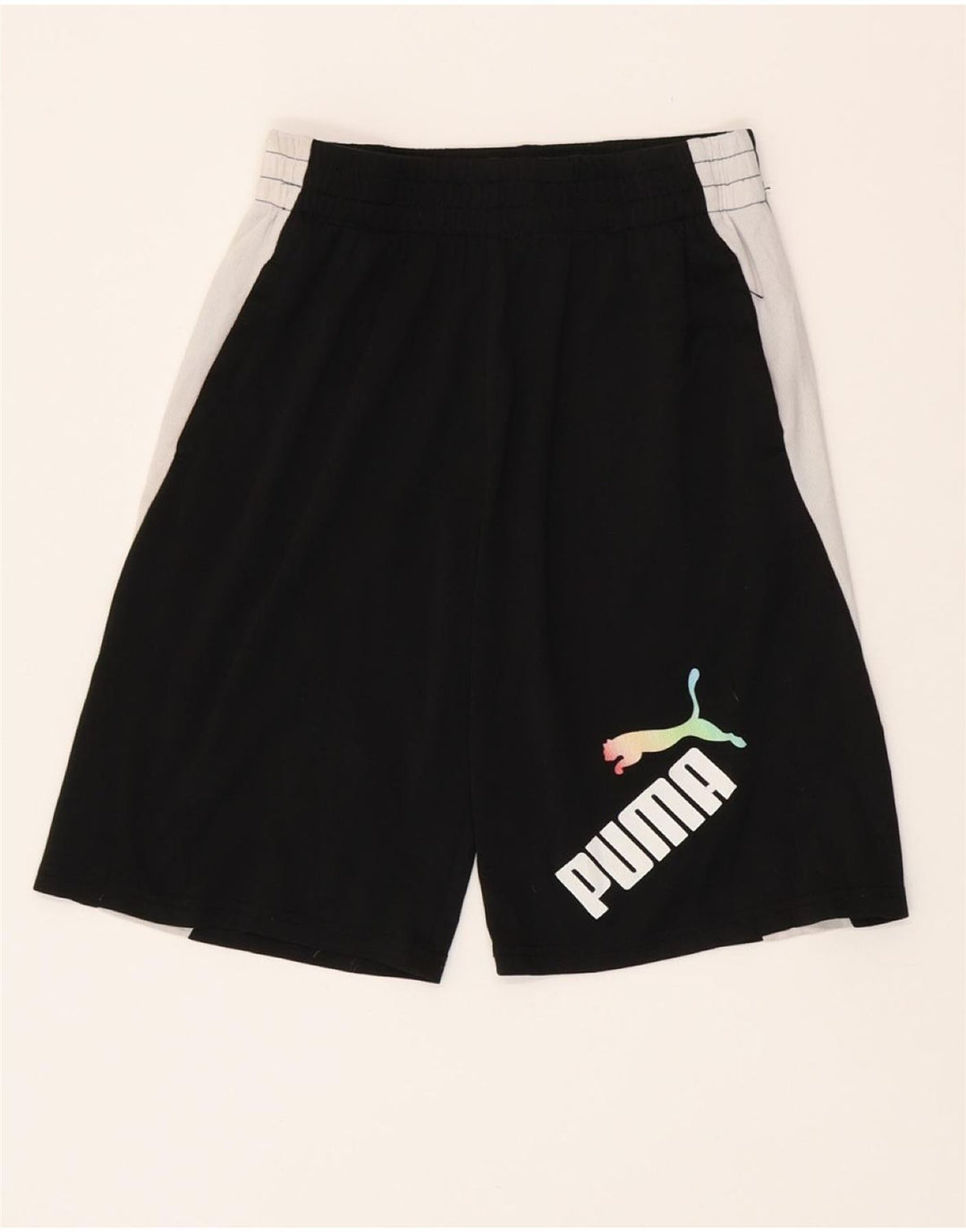 Puma Short de sport garçon 14-15 ans Large Noir Colorblock Polyester