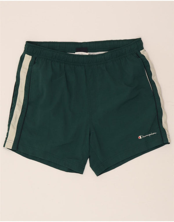Champion Mens Swimming Shorts XL Green Colourblock Polyamide