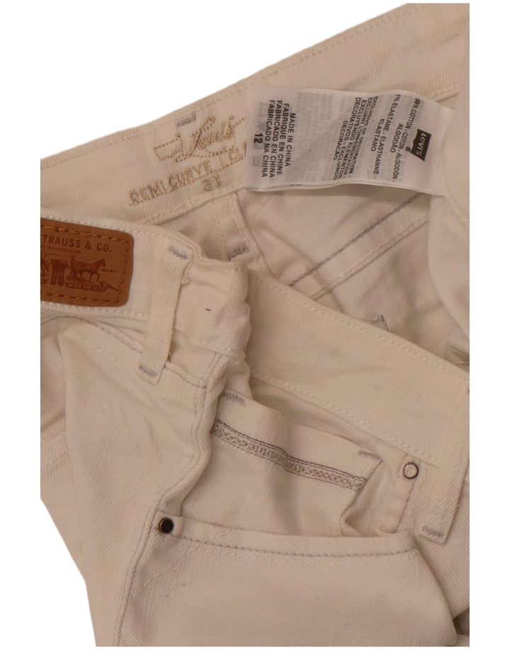 Levi's Jean Capri Femme US 12 Large W32 L22 Coton Blanc