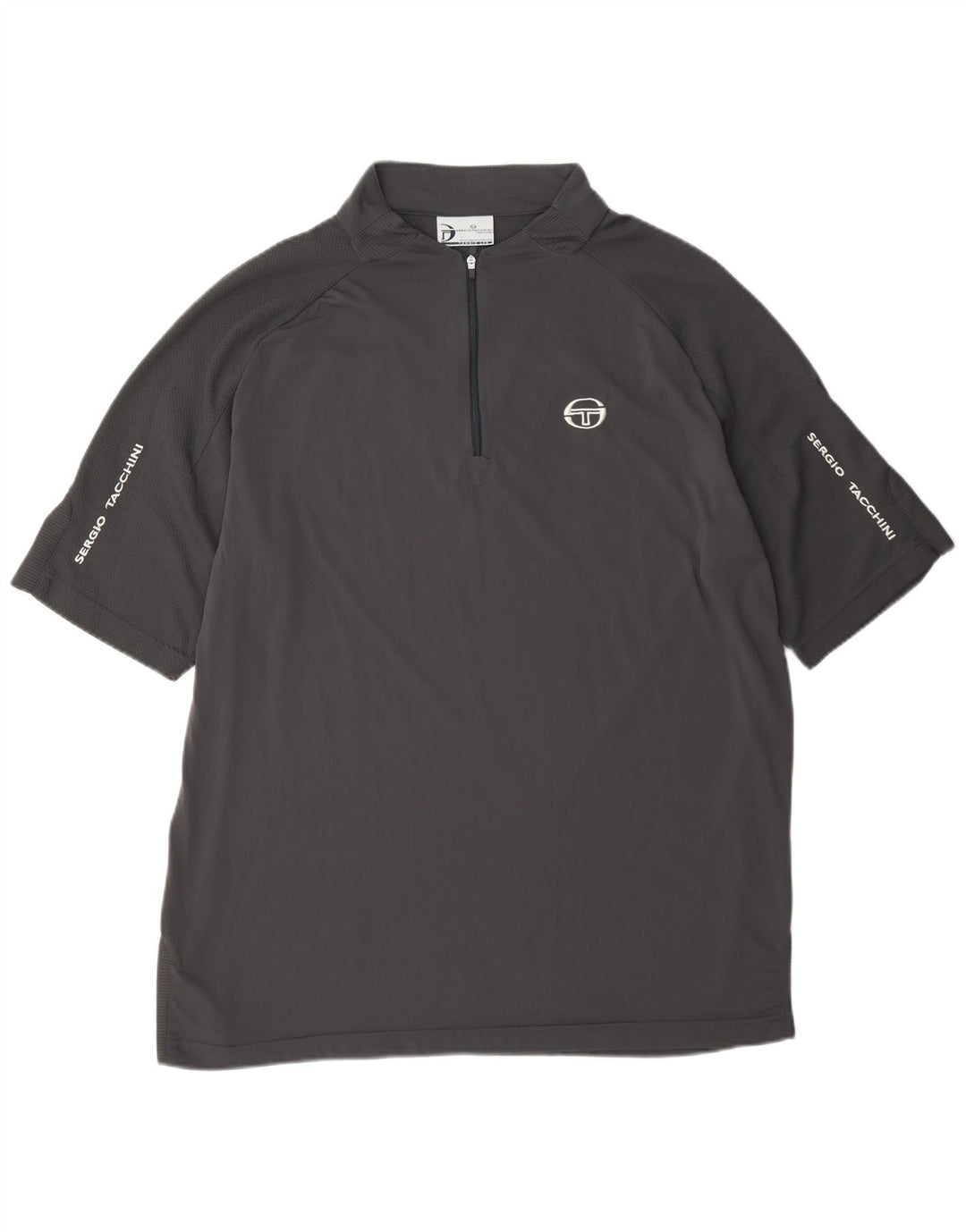 Sergio Tacchini T-shirt à col zippé pour homme XL Gris