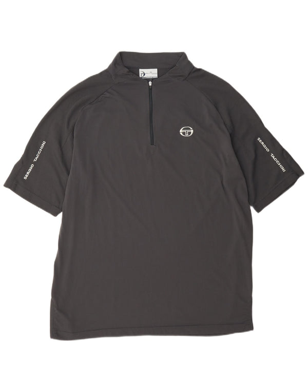 Sergio Tacchini T-shirt à col zippé pour homme XL Gris