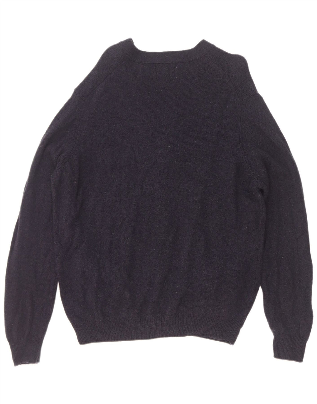 Marks & Spencer Pull Cardigan Homme XL Bleu Marine Laine d'Agneau