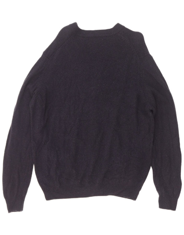 Marks & Spencer Pull Cardigan Homme XL Bleu Marine Laine d'Agneau