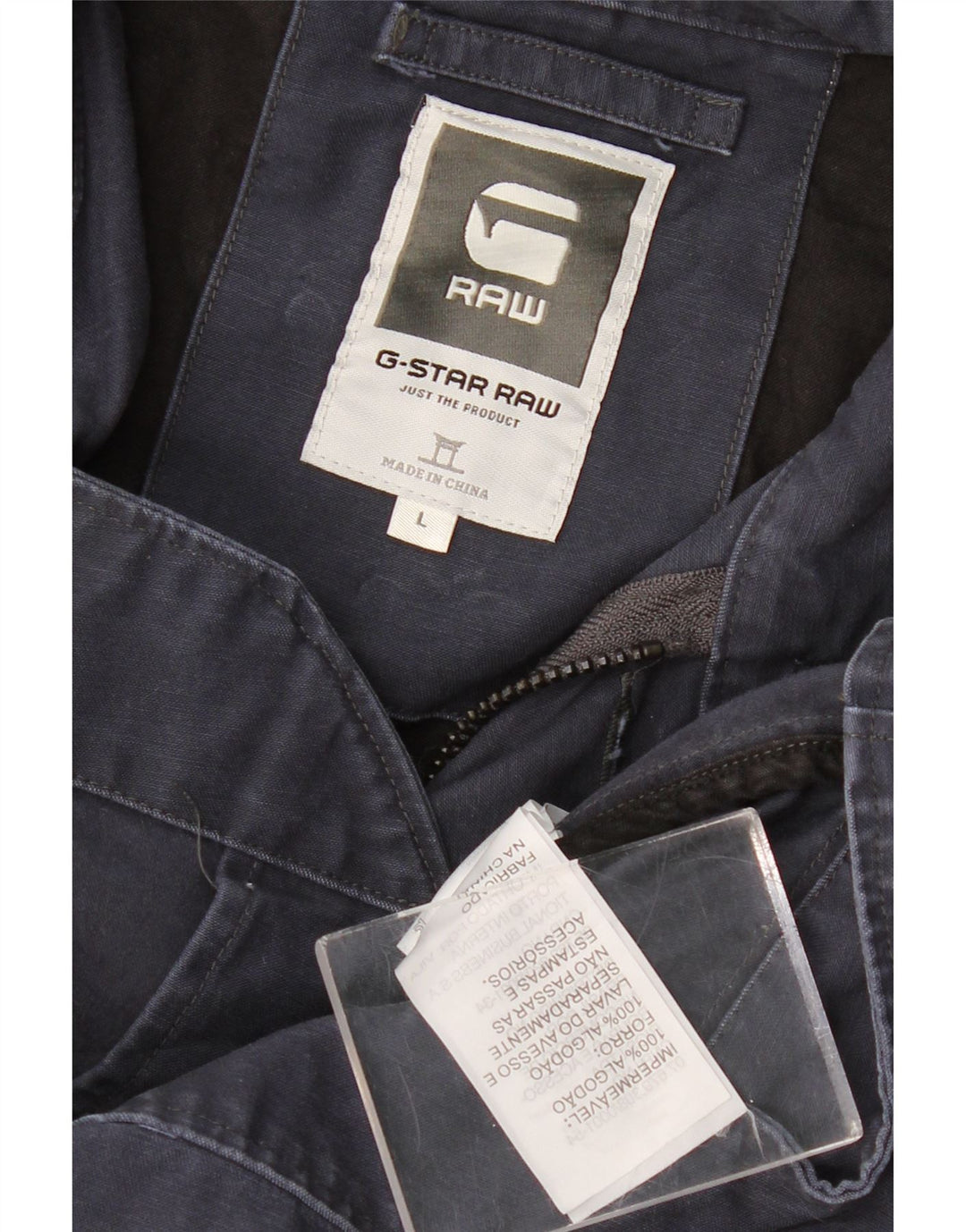 G-STAR Veste utilitaire pour femme UK 16 Large Bleu Marine Coton