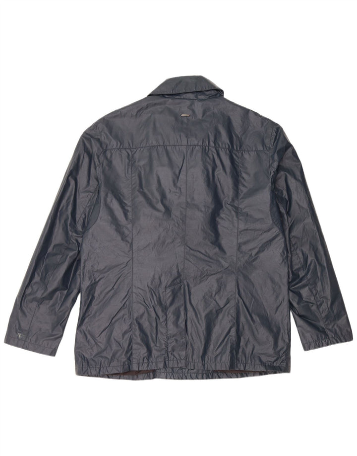 DKNY Veste de Pluie Homme UK 42 XL Bleu Marine Coton