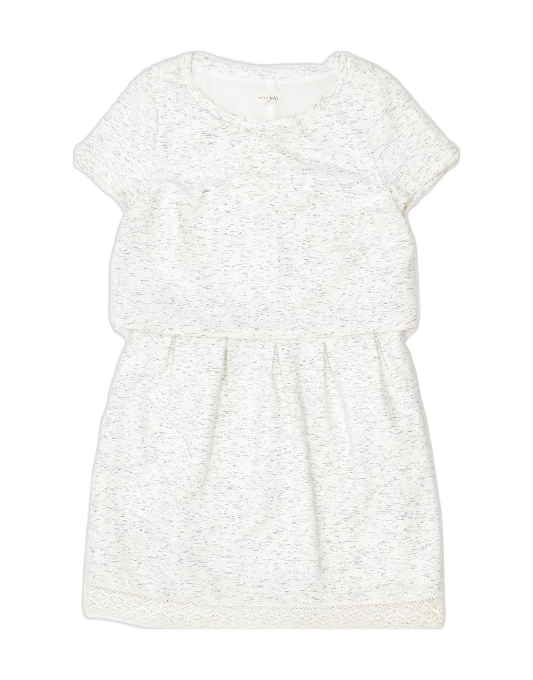 MAISON JULES Womens Basic Dress UK 12 Medium Off White Flecked | Vintage | Thrift | Second-Hand | Used Clothing | Messina Hembry 