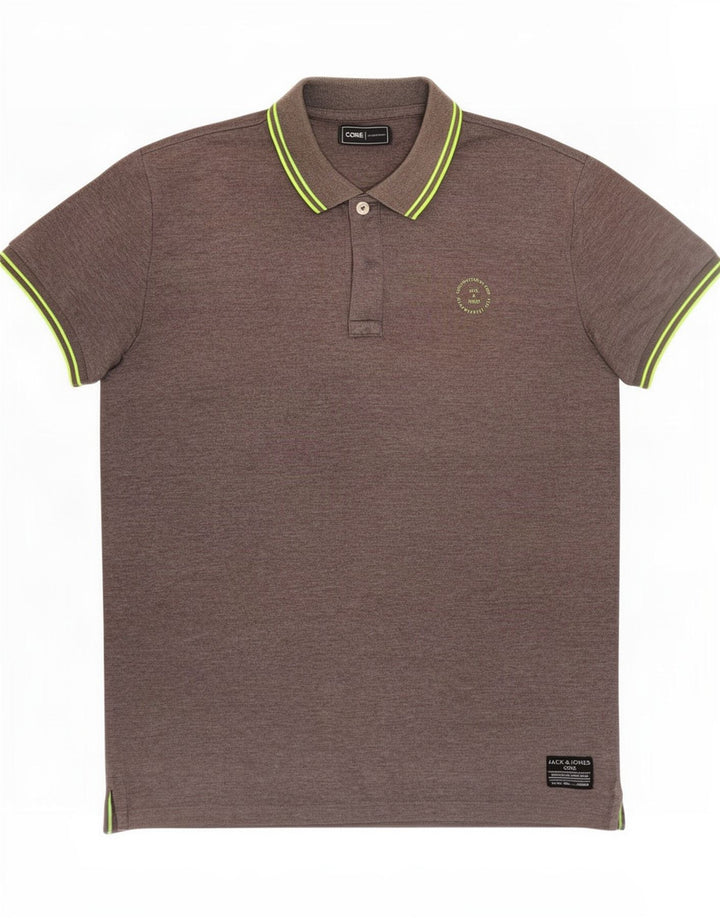 Jack & Jones Polo Homme Gris Moyen Polyester