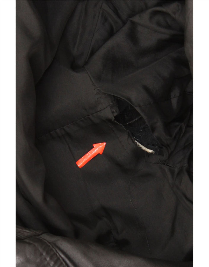 Veste en cuir homme vintage UK 38 Cuir noir moyen