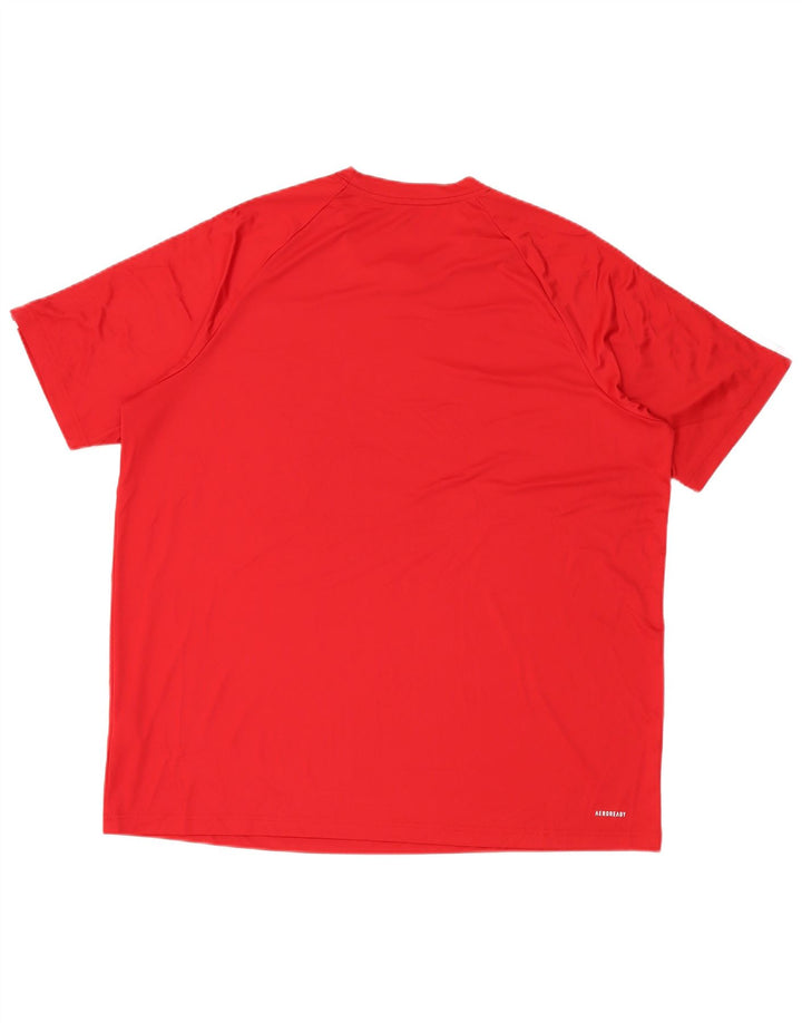 Adidas Hommes Aeroready T-Shirt Top 2XL Rouge Polyester