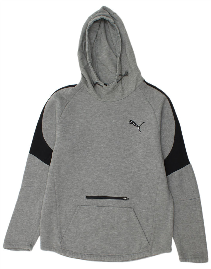 Puma Pull à Capuche Homme Gris Moyen Colourblock Coton