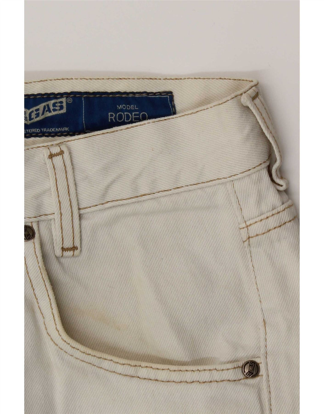 Gas Jean fuselé homme W32 L30 coton blanc