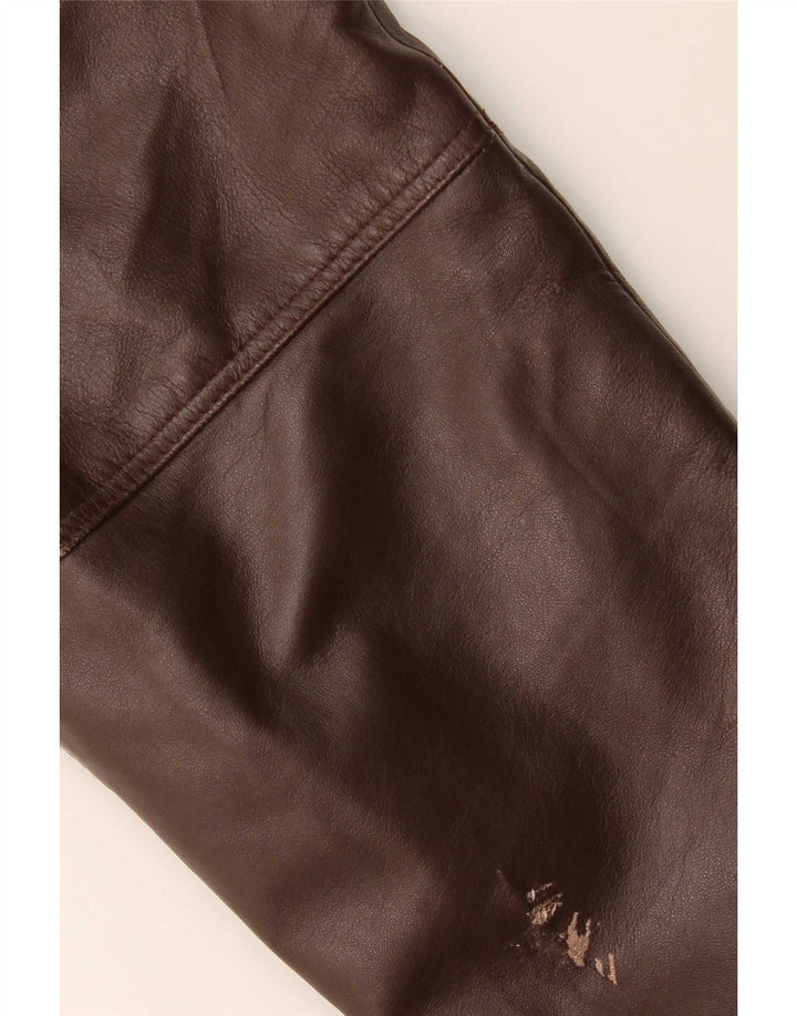 veste en cuir homme vintage UK 40 Grand cuir brun