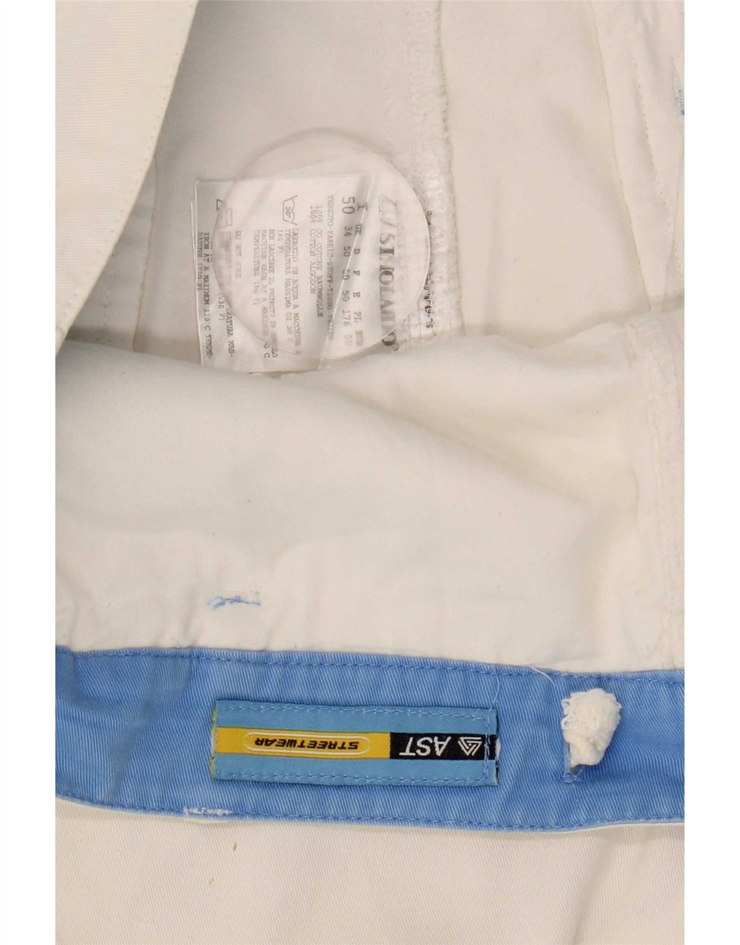 AST Short Cargo Homme W34 Grand Coton Blanc