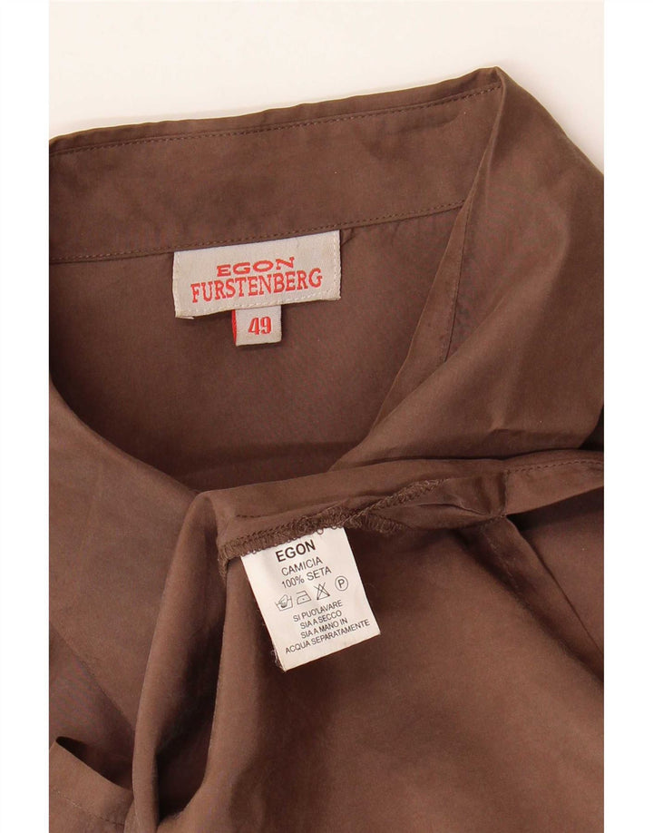 Egon Furstenberg Chemise Femme IT 49 XL Marron Soie