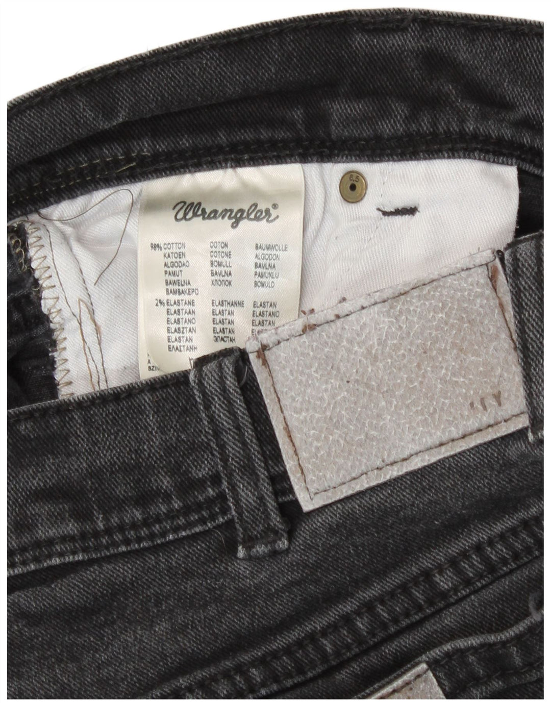 Wrangler Jean droit coupe droite W36 L32 pour homme en coton gris
