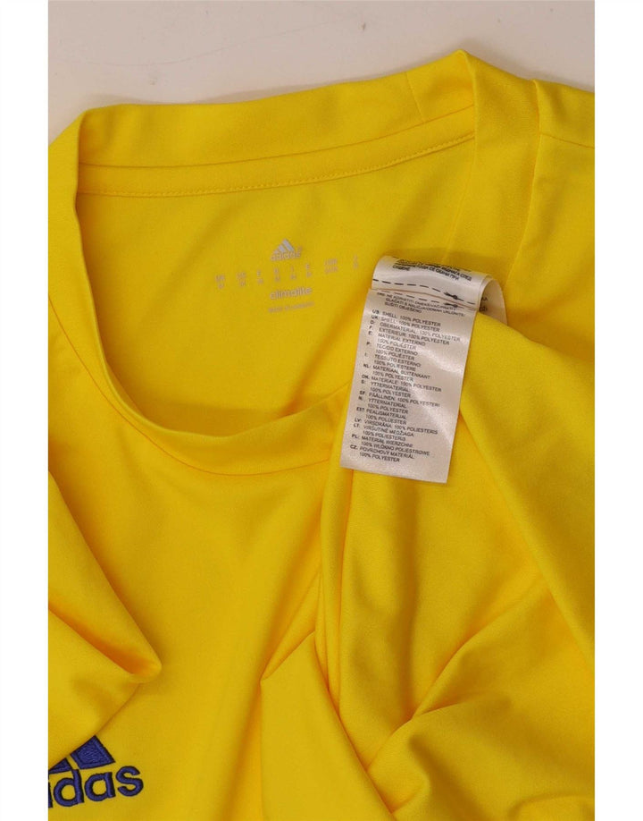 Adidas Homme Climalite T-Shirt Haut Jaune Moyen Polyester