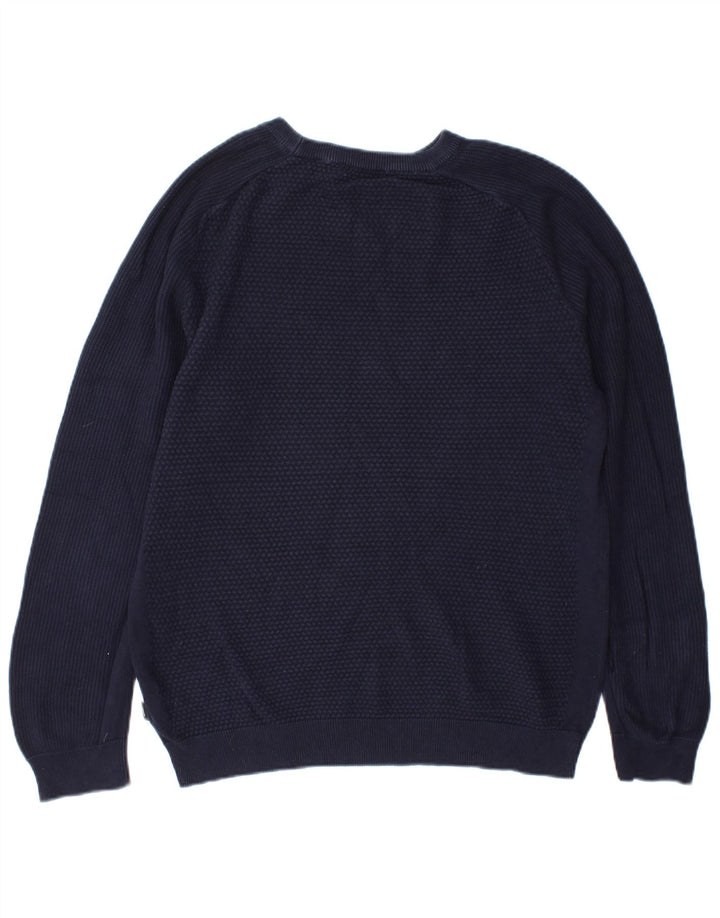 Jack & Jones Pull Col Rond Homme Bleu Marine Moyen Coton