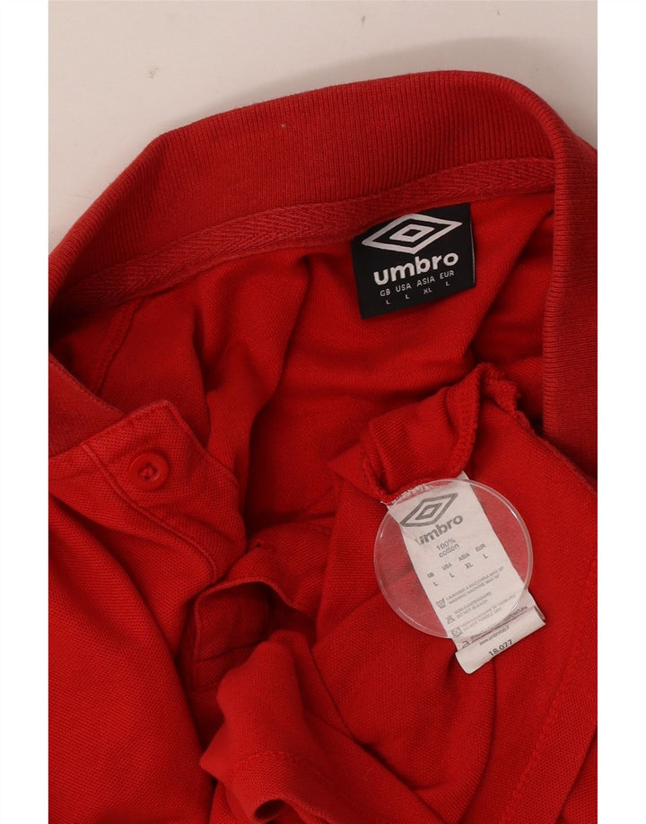 Umbro Polo Homme Large Rouge Coton