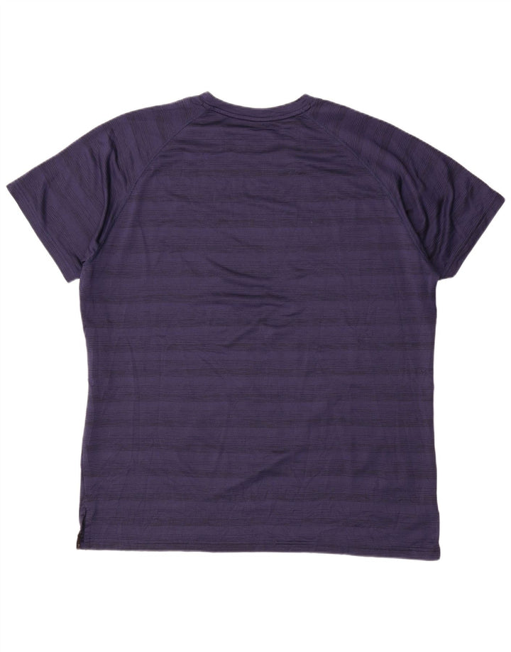 PUMA T-Shirt Homme Top 2XL Bleu Marine Rayé