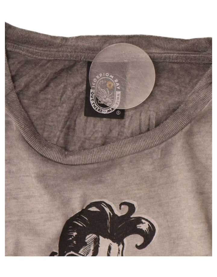 Scorpion Bay Haut Graphique Homme Manches Longues XL Gris Coton