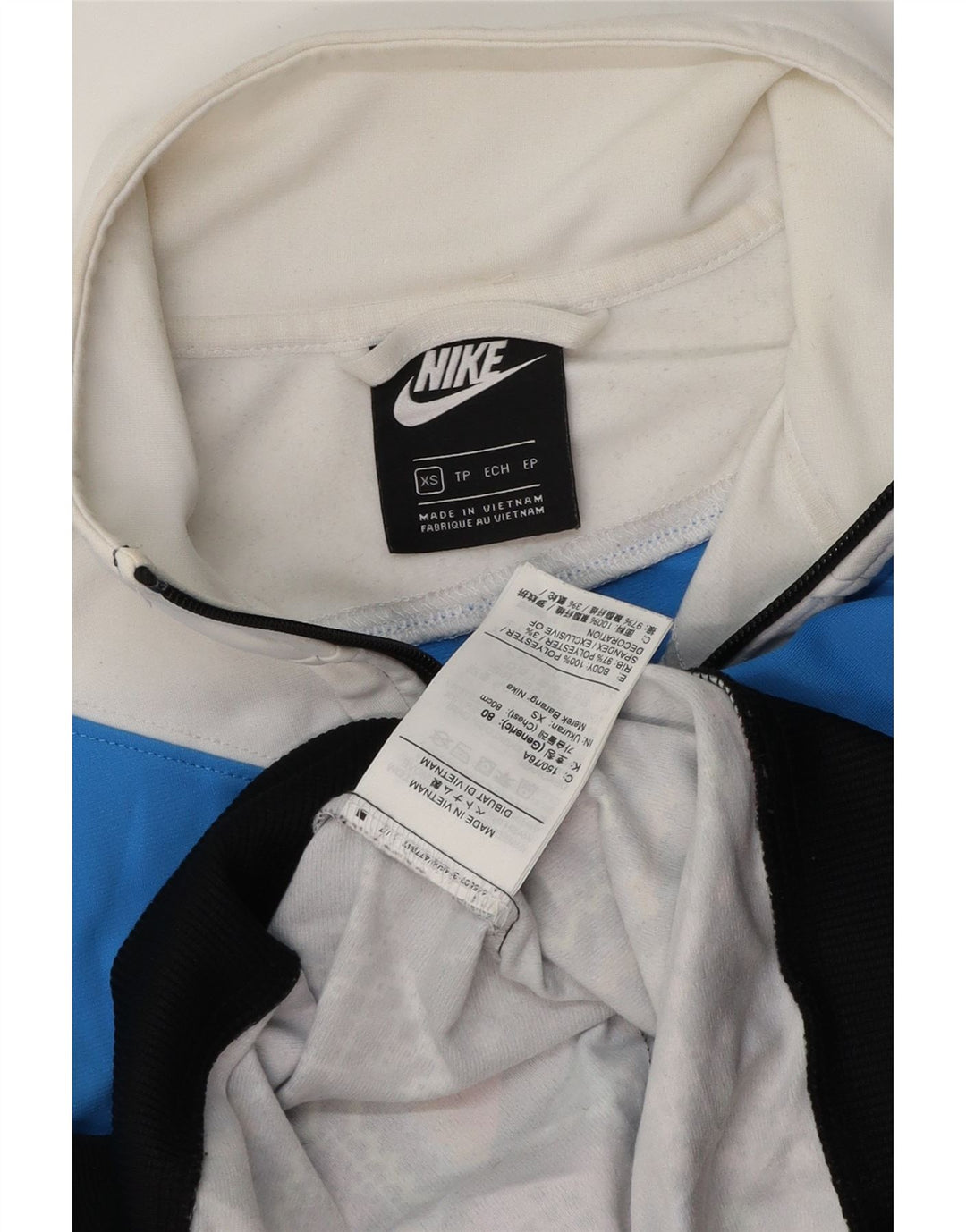 NIKE Femmes Crop Survêtement Top Veste UK 6 XS Multicolore Géométrique