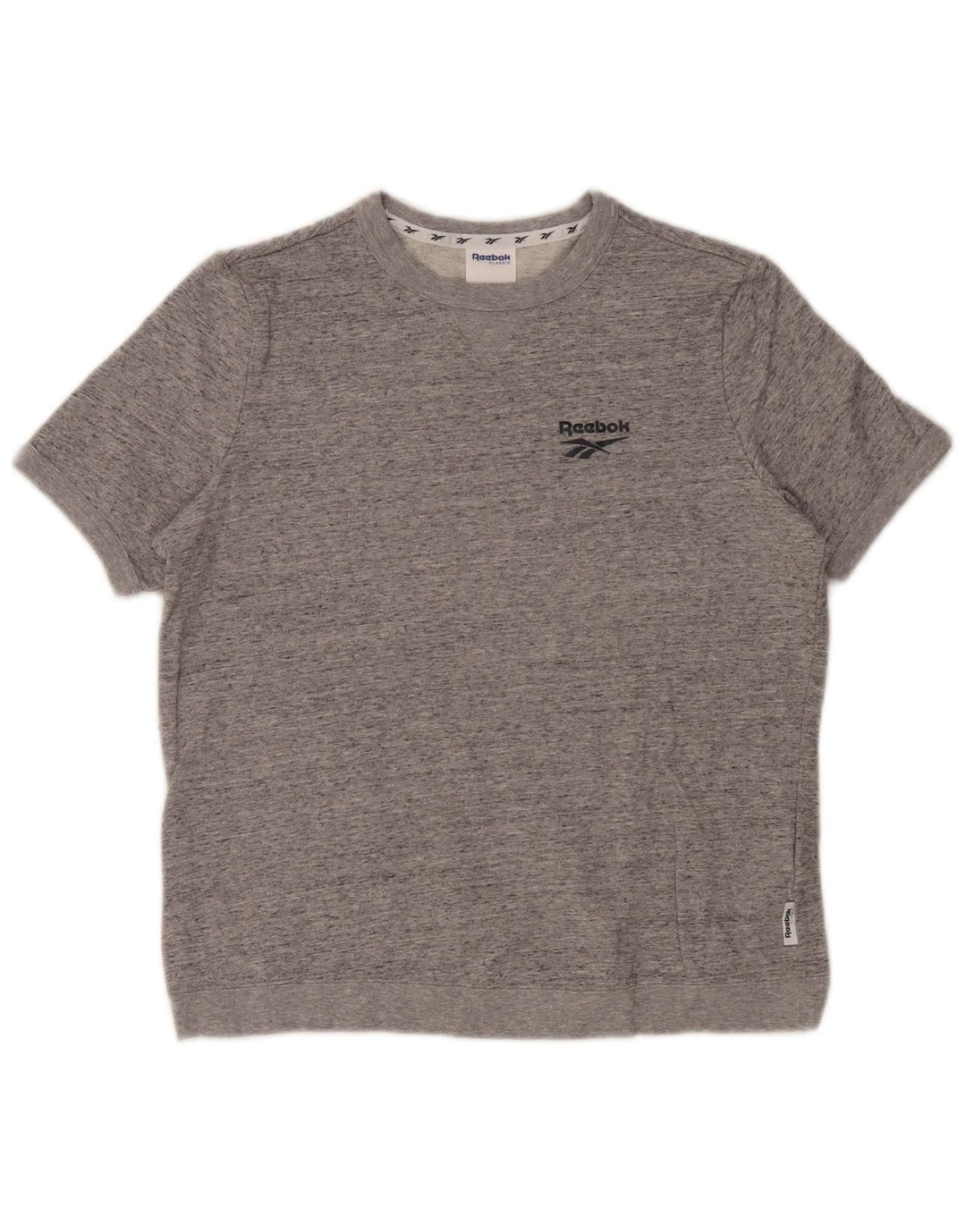 Reebok T-shirt surdimensionné pour femme UK 8/10 Petit gris moucheté