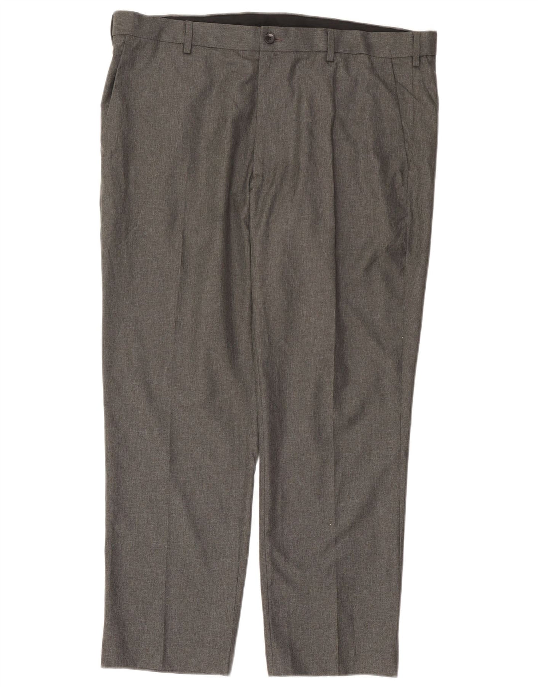 Marks & Spencer Pantalon de costume court coupe classique pour homme W40 L30 Gris Polyester