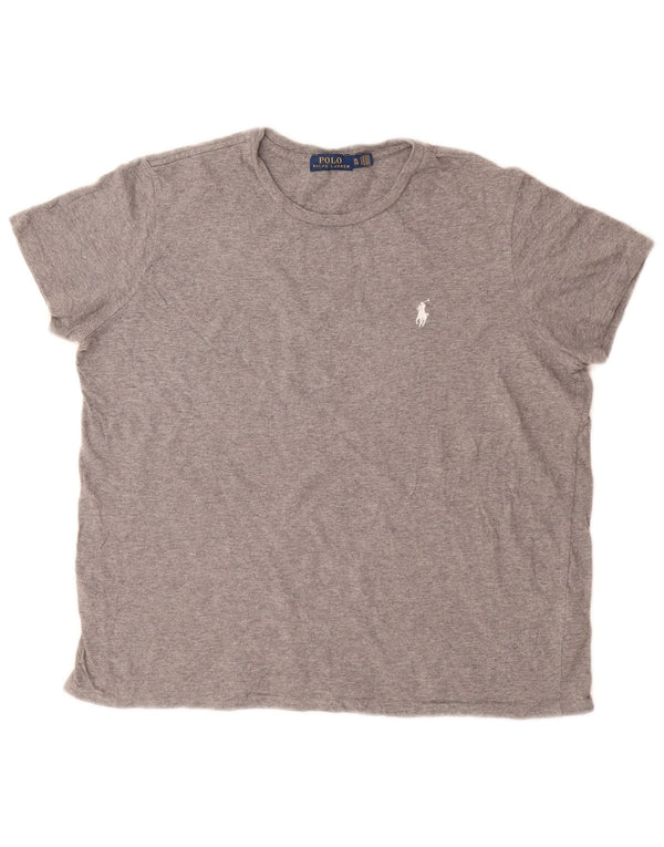 POLO RALPH LAUREN Womens T-Shirt Top UK 18 XL Grey Cotton