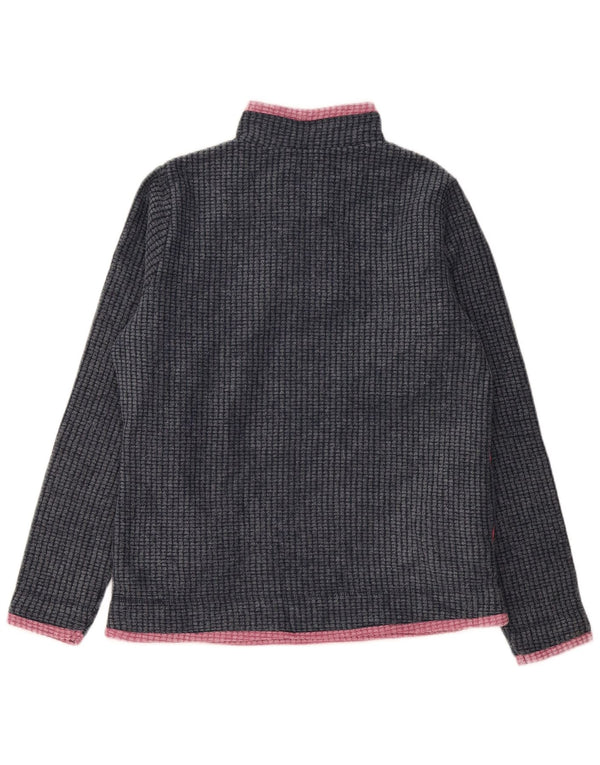 Weird Fish Pull polaire à col zippé pour femme UK 12 Gris moyen Polyester