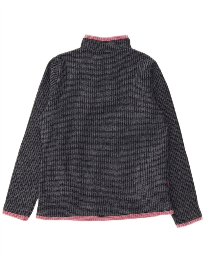 Weird Fish Pull polaire à col zippé pour femme UK 12 Gris moyen Polyester